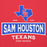 Close-up view of Sam Houston High School Texans Red Premium Unisex Hoodie 202