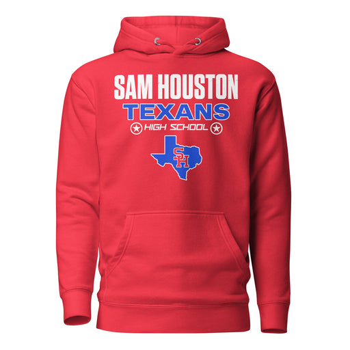 Sam Houston High School Texans Red Premium Unisex Hoodie 003