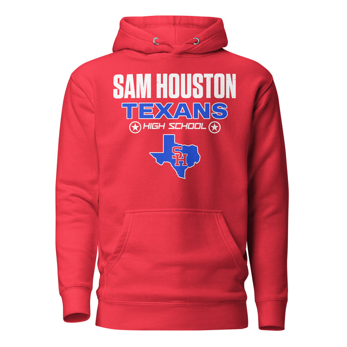 Sam Houston High School Texans Red Premium Unisex Hoodie 003