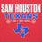 Close-up view of Sam Houston High School Texans Red Premium Unisex Hoodie 003