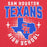 Close-up view of Sam Houston High School Texans Red Premium Unisex Hoodie 204