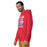 Man wearing Oak Ridge High School War Eagles Red Premium Unisex Hoodie 238