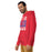 Man wearing Oak Ridge High School War Eagles Red Premium Unisex Hoodie 233