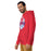 Man wearing Oak Ridge High School War Eagles Red Premium Unisex Hoodie 209