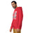 Man wearing Odessa High School Bronchos Red Premium Unisex Hoodie 238