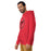 Man wearing Odessa High School Bronchos Red Premium Unisex Hoodie 214