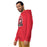 Man wearing Odessa High School Bronchos Red Premium Unisex Hoodie 212
