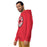 Man wearing Odessa High School Bronchos Red Premium Unisex Hoodie 203