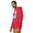 Man wearing Sam Houston High School Texans Red Premium Unisex Hoodie 235