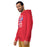 Man wearing Sam Houston High School Texans Red Premium Unisex Hoodie 232