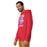 Man wearing Sam Houston High School Texans Red Premium Unisex Hoodie 238