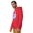 Man wearing Sam Houston High School Texans Red Premium Unisex Hoodie 219
