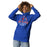 Woman wearing Oak Ridge High School War Eagles Royal Blue Premium Unisex Hoodie 206