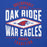 Close-up view of Oak Ridge High School War Eagles Royal Blue Premium Unisex Hoodie 210