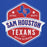 A red, white, and blue shield-style graphic reading 'SAM HOUSTON TEXANS HIGH SCHOOL' with a blue Texas outline and 'SH' monogram, shown on a solid blue background. Sam Houston High School Texans Royal Blue Premium Unisex Hoodie 209