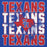 Close-up view of Sam Houston High School Texans Royal Blue Premium Unisex Hoodie 233