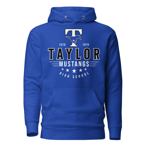 Taylor High School Mustangs Royal Blue Premium Unisex Hoodie 217