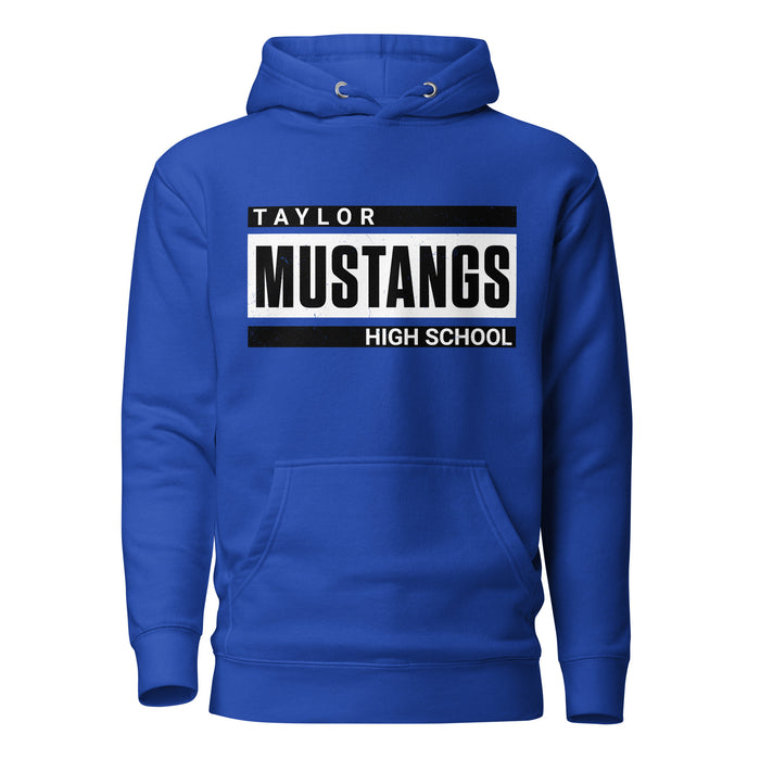 Taylor High School Mustangs Royal Blue Premium Unisex Hoodie 098
