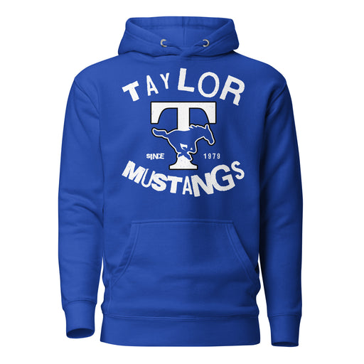Taylor High School Mustangs Royal Blue Premium Unisex Hoodie 228