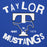 Close-up view of Taylor High School Mustangs Royal Blue Premium Unisex Hoodie 228