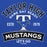 Close-up view of Taylor High School Mustangs Royal Blue Premium Unisex Hoodie 221