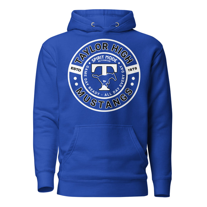 Taylor High School Mustangs Royal Blue Premium Unisex Hoodie 239