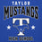 Close-up view of Taylor High School Mustangs Royal Blue Premium Unisex Hoodie 213