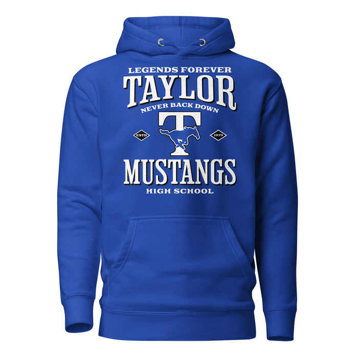 Taylor High School Mustangs Royal Blue Premium Unisex Hoodie 230