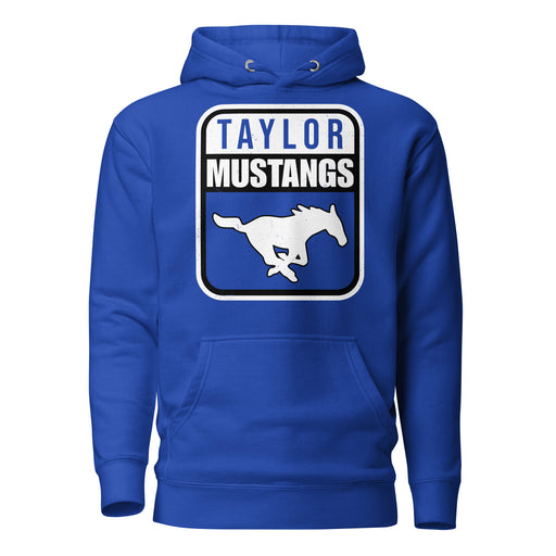 Taylor High School Mustangs Royal Blue Premium Unisex Hoodie 001