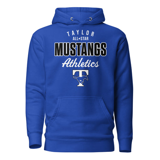 Taylor High School Mustangs Royal Blue Premium Unisex Hoodie 034