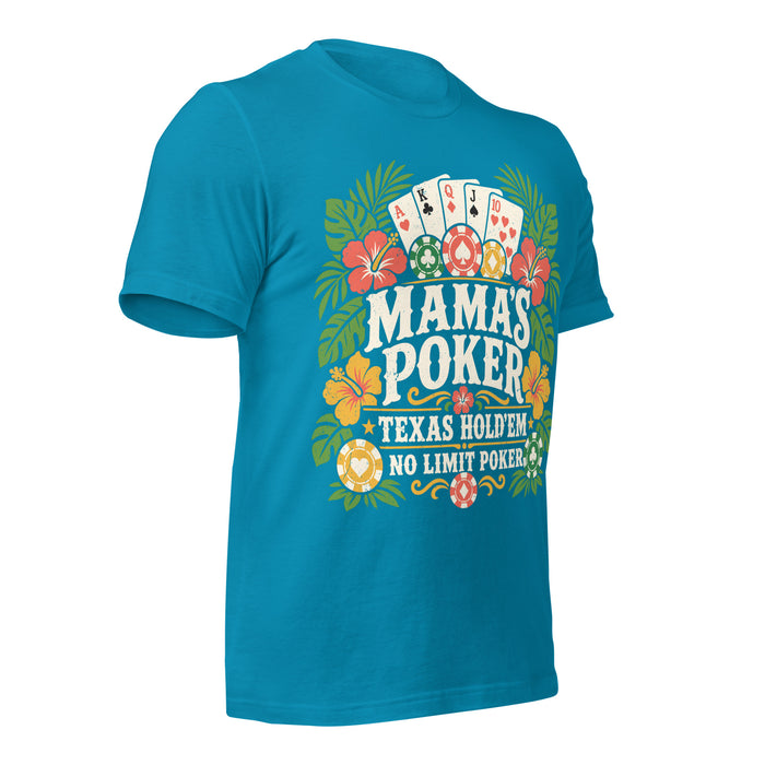 Right profile view of Mama's Poker Premium Unisex T-shirt 224