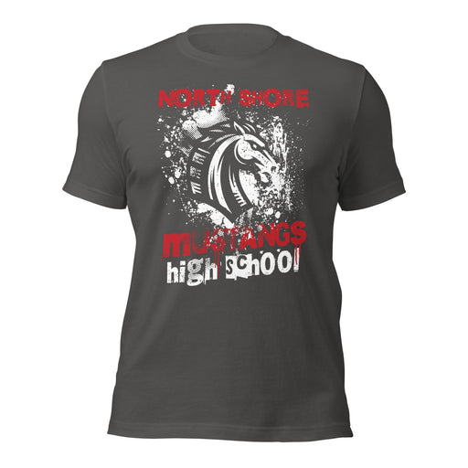 North Shore High School Mustangs Dark Grey Premium Unisex T-shirt 205