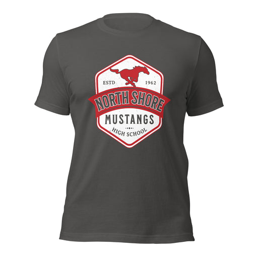 North Shore High School Mustangs Dark Grey Premium Unisex T-shirt 209