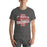 Man wearing North Shore High School Mustangs Dark Grey Premium Unisex T-shirt 210