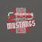 Close-up view of North Shore High School Mustangs Dark Grey Premium Unisex T-shirt 210