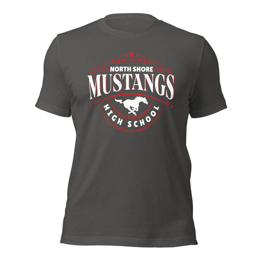 North Shore High School Mustangs Dark Grey Premium Unisex T-shirt 211