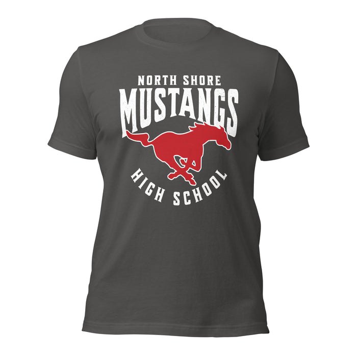 North Shore High School Mustangs Dark Grey Premium Unisex T-shirt 213