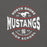 Close-up view of North Shore High School Mustangs Dark Grey Premium Unisex T-shirt 218