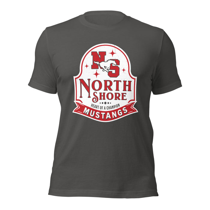 North Shore High School Mustangs Dark Grey Premium Unisex T-shirt 219