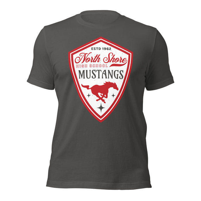 North Shore High School Mustangs Dark Grey Premium Unisex T-shirt 225