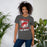 Woman wearing Odessa High School Bronchos Dark Grey Premium Unisex T-shirt 205