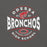 Close-up view of Odessa High School Bronchos Dark Grey Premium Unisex T-shirt 218