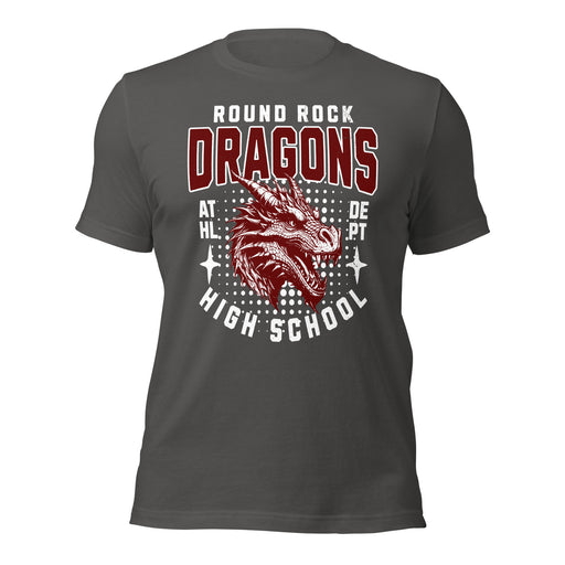 Round Rock High School Dragons Dark Grey Premium Unisex T-shirt 204