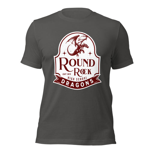 Round Rock High School Dragons Dark Grey Premium Unisex T-shirt 219