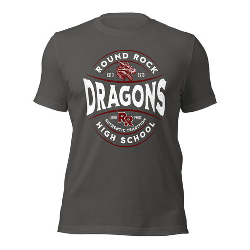 Round Rock High School Dragons Dark Grey Premium Unisex T-shirt 218