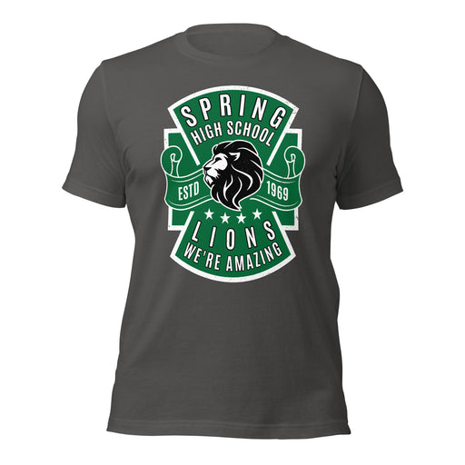 Spring High School Lions Dark Grey Premium Unisex T-shirt 207