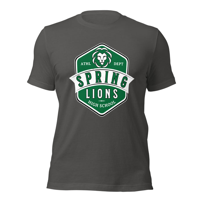 Spring High School Lions Dark Grey Premium Unisex T-shirt 209