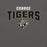 Close-up view of Conroe High School Tigers Asphalt Premium Unisex T-shirt 210
