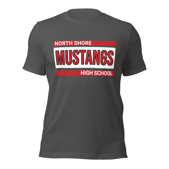 North Shore High School Mustangs Dark Grey Premium Unisex T-shirt 098
