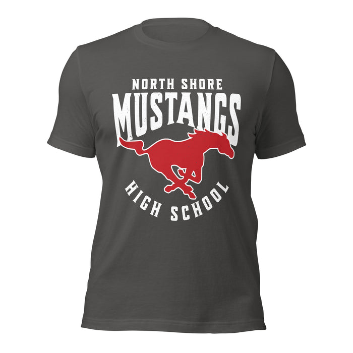 North Shore High School Mustangs Dark Grey Premium Unisex T-shirt 213